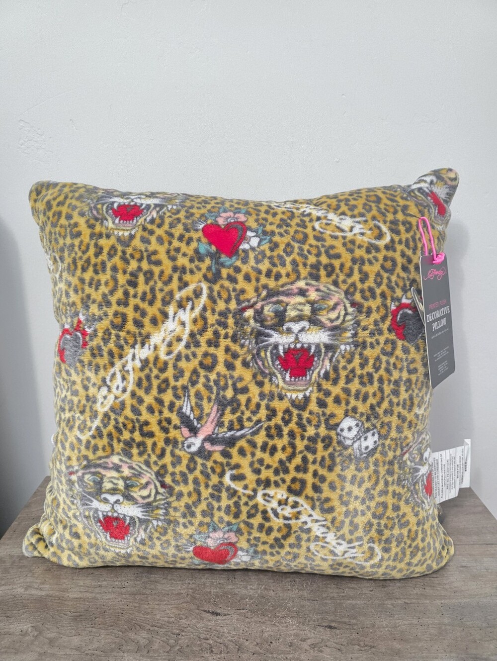 Ed Hardy Cheetah Tiger Pillow New Viral
